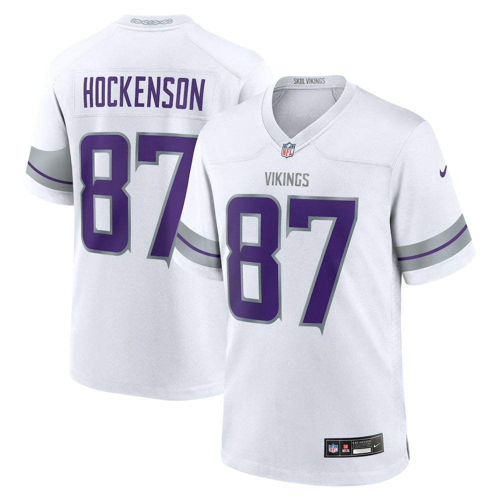 T.J. Hockenson Minnesota Vikings Alternate Game Player Jersey - White Jerseys
