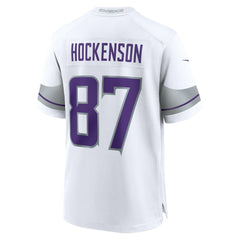 T.J. Hockenson Minnesota Vikings Alternate Game Player Jersey - White Jerseys