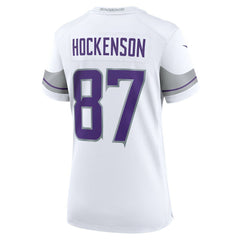 T.J. Hockenson Minnesota Vikings Women's Alternate Game Player Jersey - White Jerseys