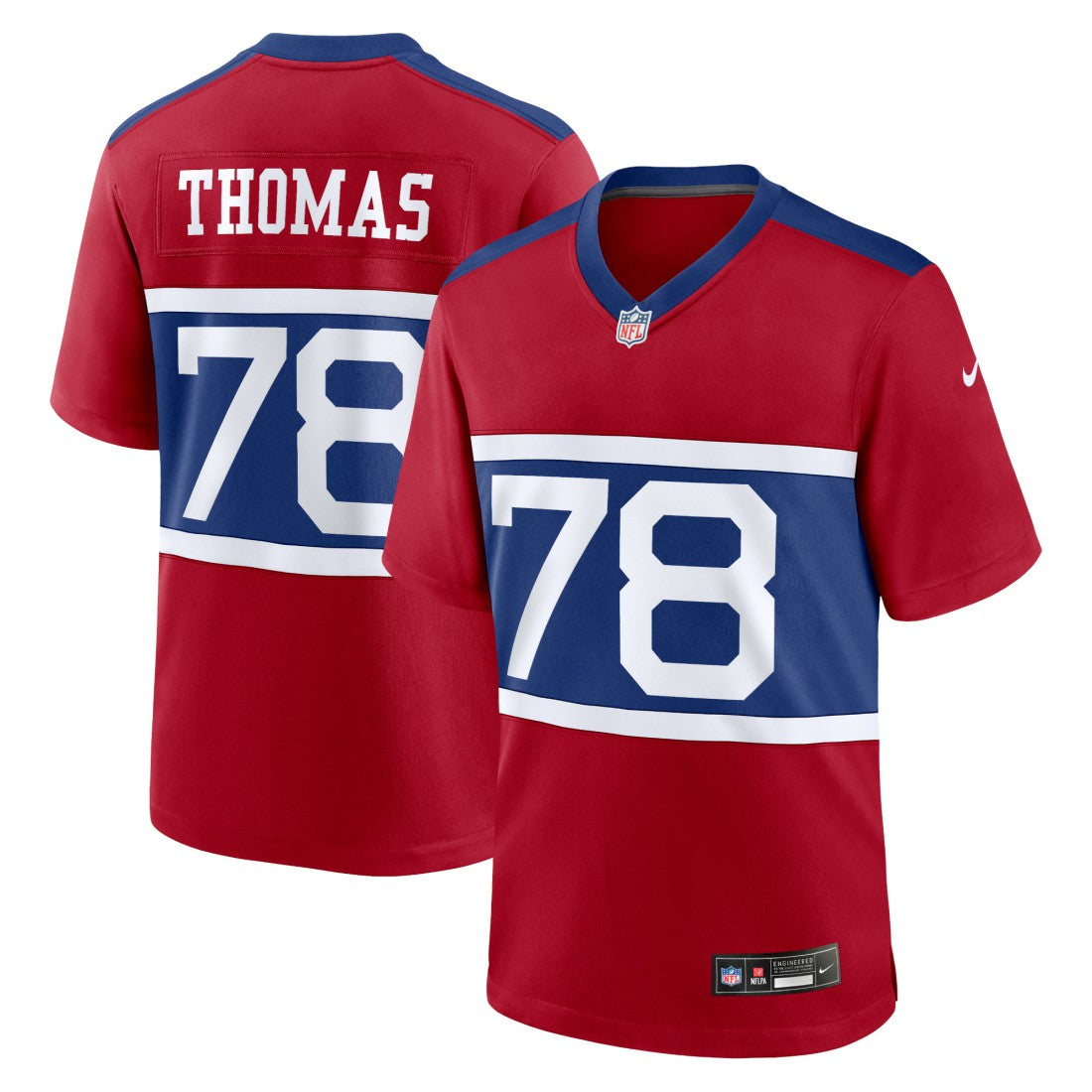 Andrew Thomas New York Giants Alternate Player Game Jersey - Century Red Jerseys