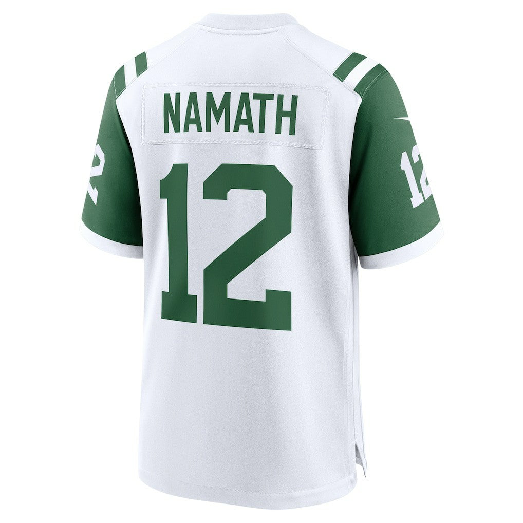 Joe Namath New York Jets Classic Alternate Retired Player Game Jersey - White Jerseys