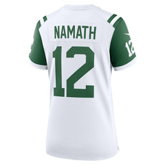 Joe Namath New York Jets Women's Classic Alternate Retired Player Game Jersey - White Jerseys