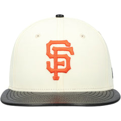 San Francisco Giants New Era Game Night Leather Visor 59FIFTY Fitted Hat - Cream Hats