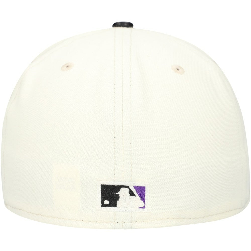 Tampa Bay Rays New Era Game Night Leather Visor 59FIFTY Fitted Hat - Cream Hats
