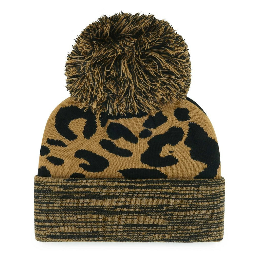Brooklyn Nets '47 Women's Rosette Cuffed Knit Hat with Pom Leopard - 47 brand