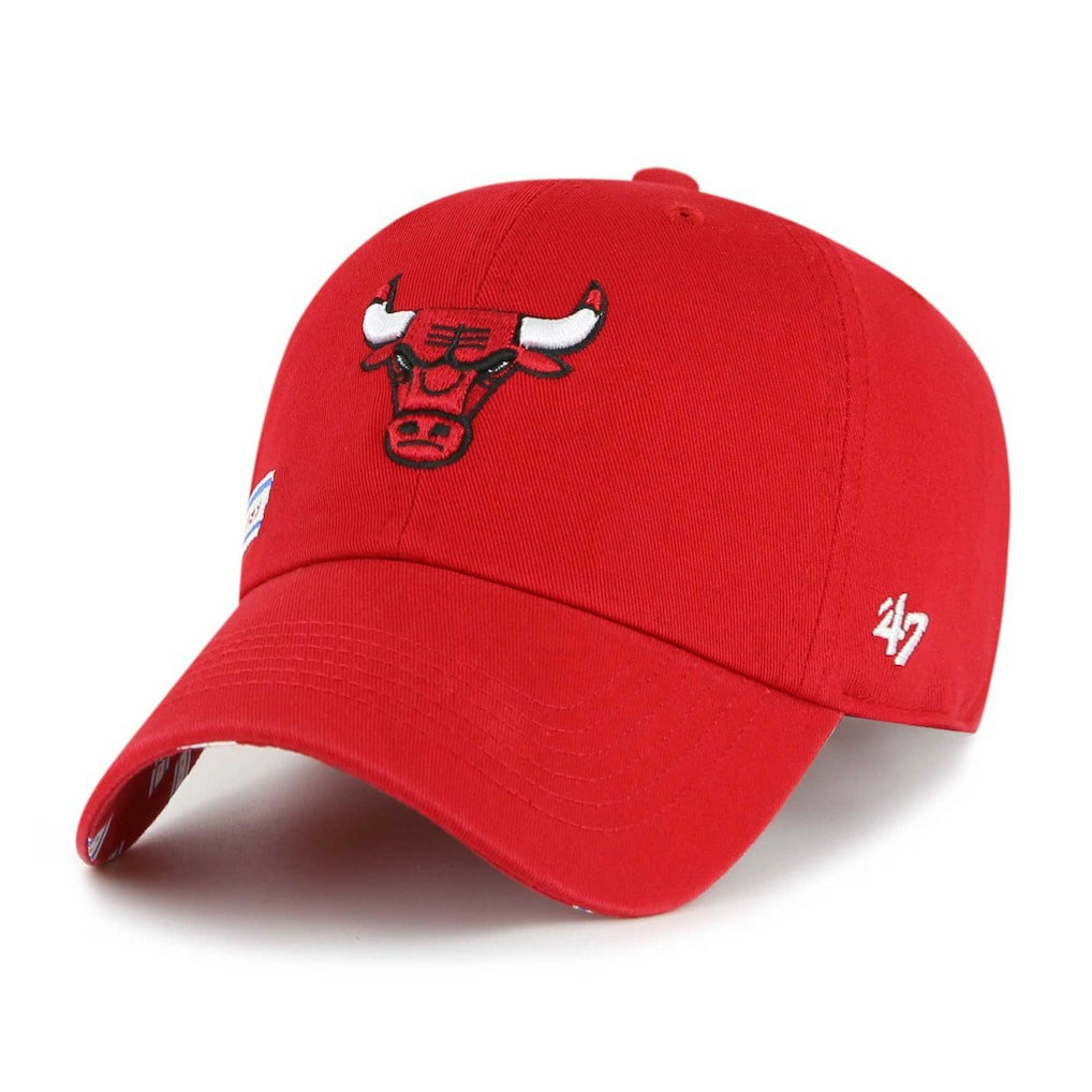 Chicago Bulls '47 Women's Confetti Undervisor Clean Up Adjustable Hat Red - 47 brand outlet