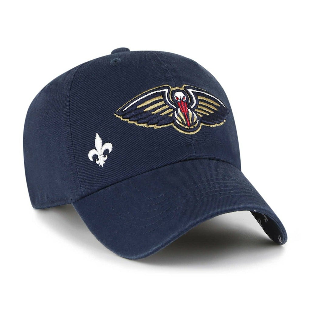 New Orleans Pelicans '47 Women's Confetti Undervisor Clean Up Adjustable Hat Navy - 47 brand