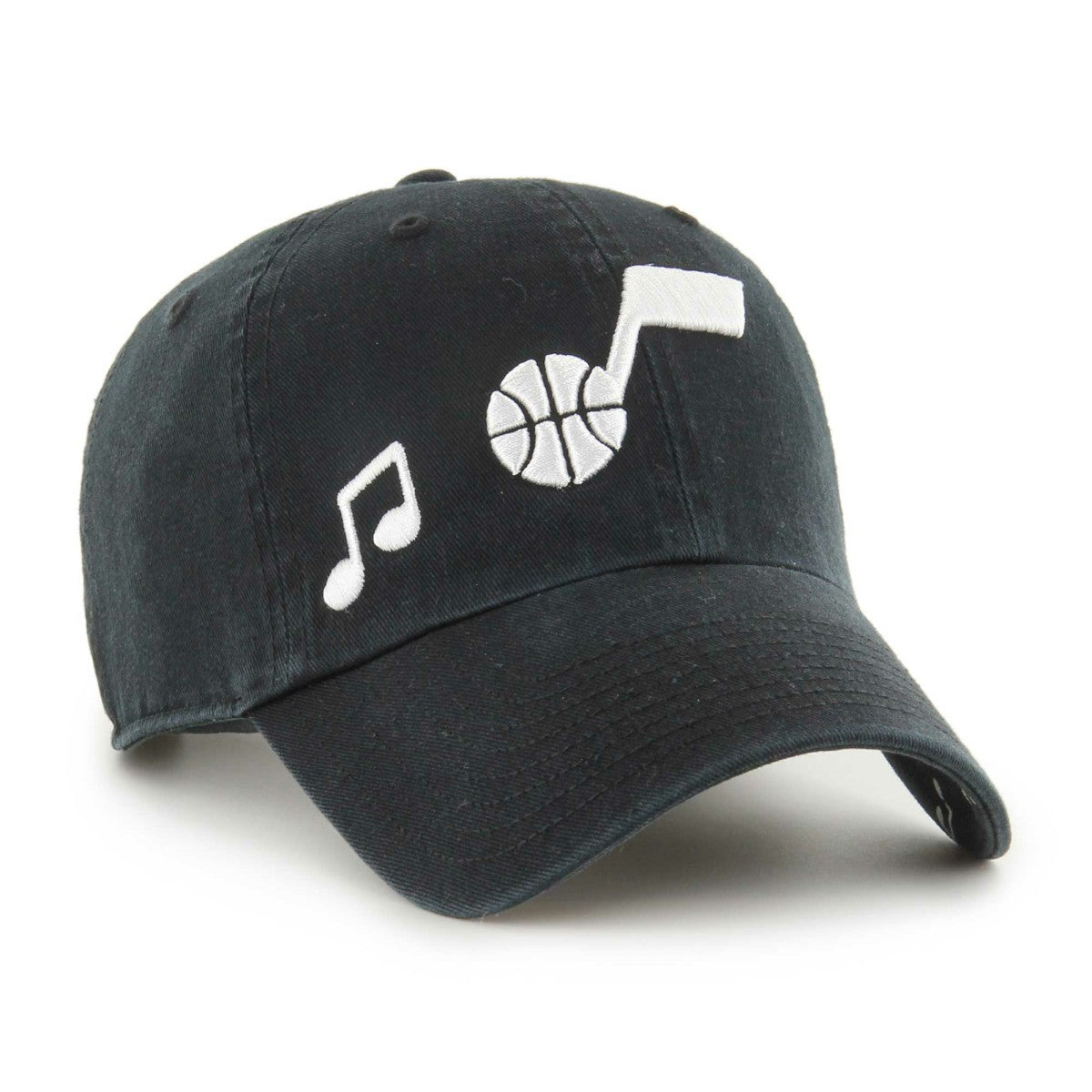 Utah Jazz '47 Women's Confetti Undervisor Clean Up Adjustable Hat Black - 47 brand