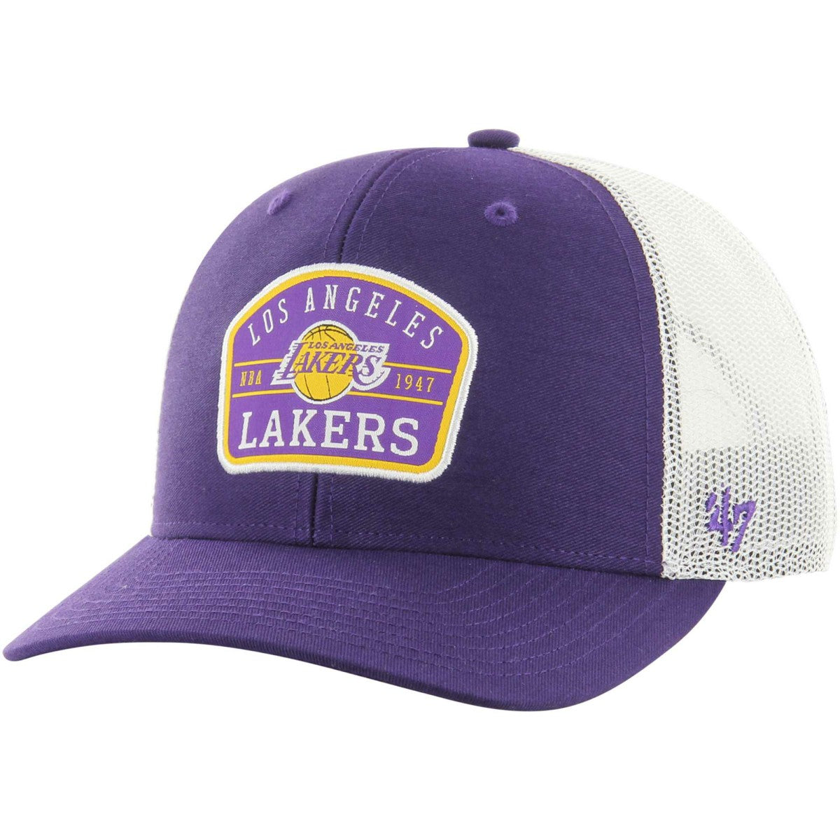 Los Angeles Lakers '47 Semi Patch Trucker Adjustable Hat Purple - 47 brand outlet