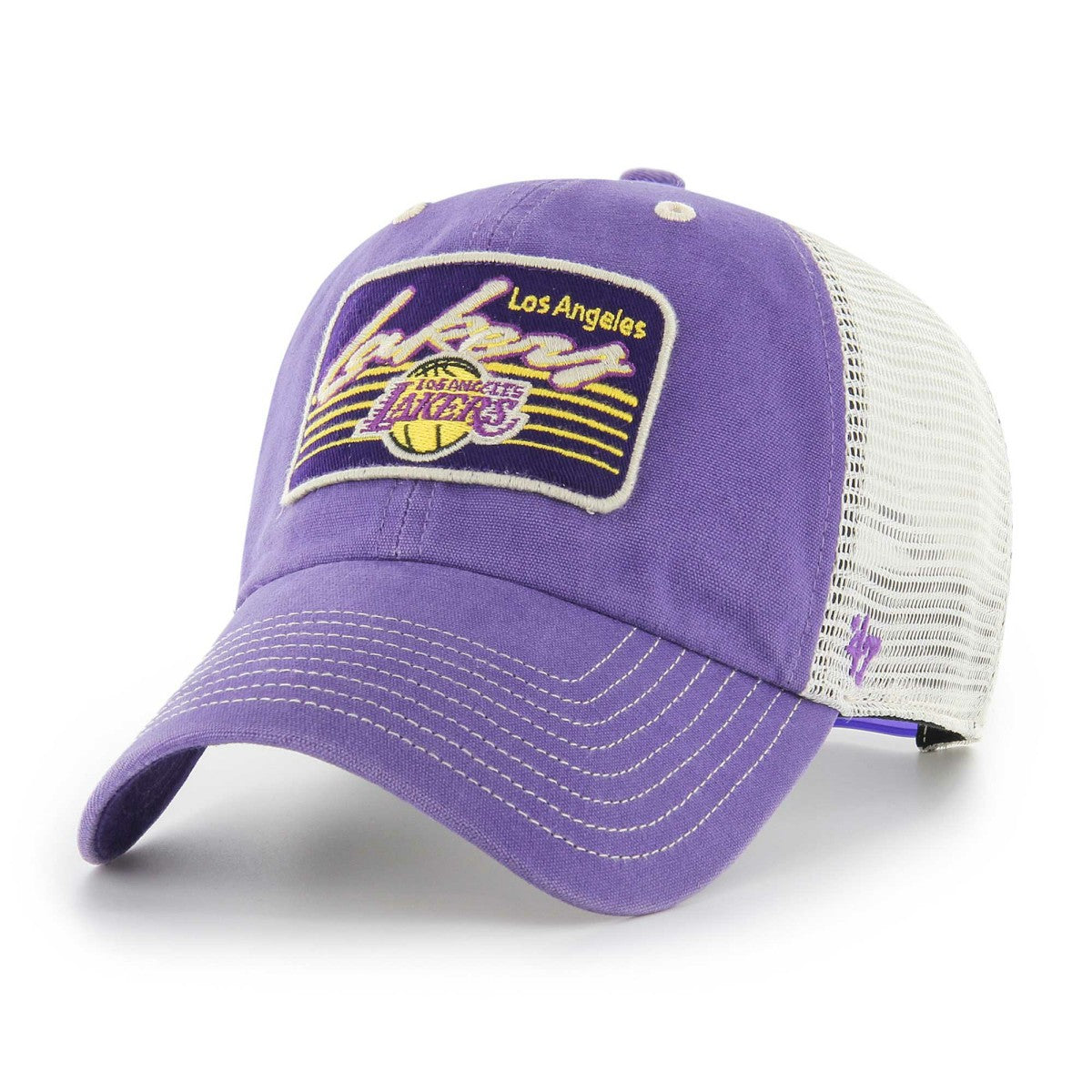 Los Angeles Lakers '47 Five Point Patch Clean Up Adjustable Hat Purple - 47 brand
