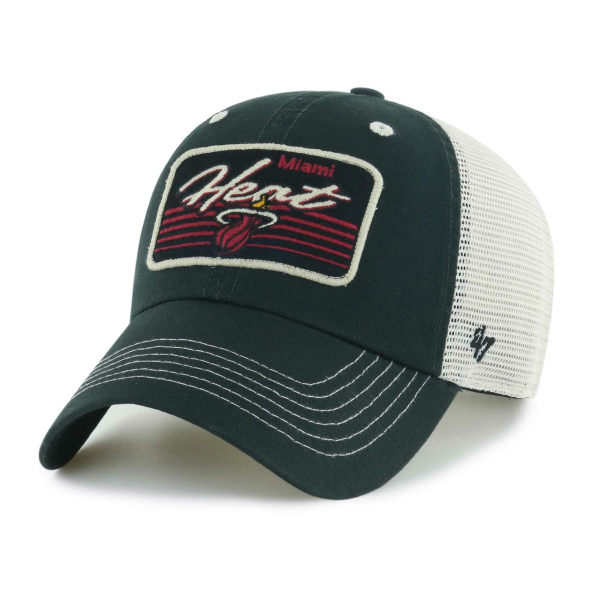 Miami Heat '47 Five Point Patch Clean Up Adjustable Hat Black - 47 brand outlet
