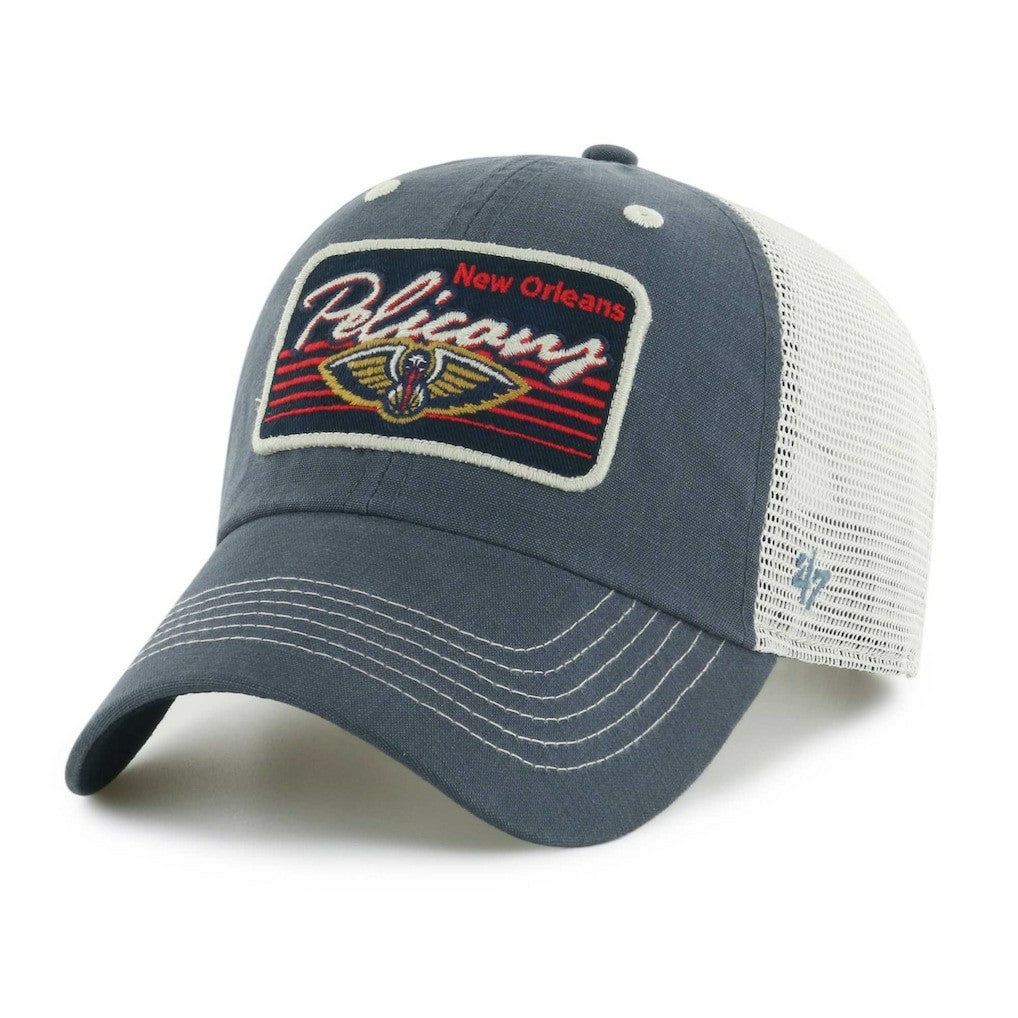 New Orleans Pelicans '47 Five Point Patch Clean Up Adjustable Hat Navy - 47 brand