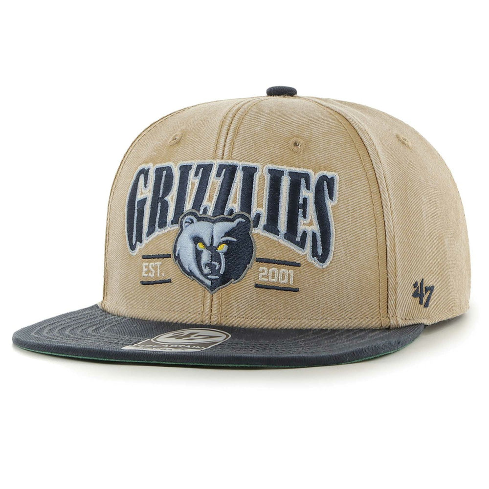 Memphis Grizzlies '47 Chilmark Captain Snapback Khaki/Navy - 47 brand