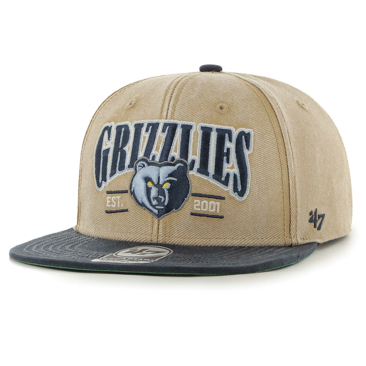 Memphis Grizzlies '47 Chilmark Captain Snapback Khaki/Navy - 47 brand