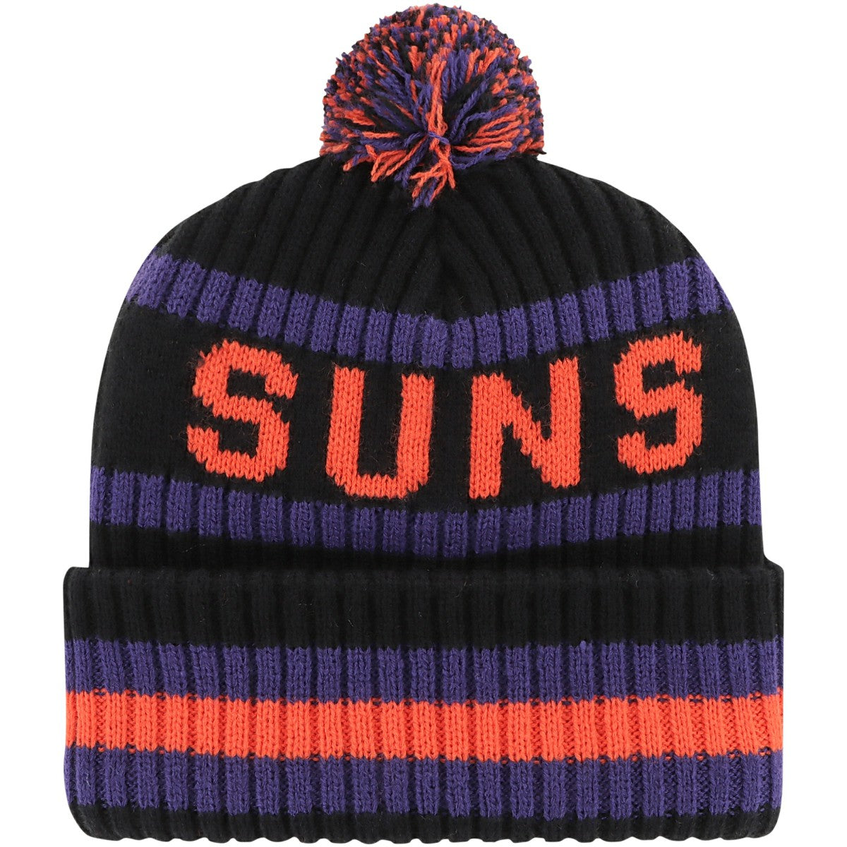 Phoenix Suns '47 Bering Cuffed Knit Hat with Pom Black - 47 brand