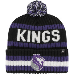Sacramento Kings '47 Bering Cuffed Knit Hat with Pom Black - 47 brand outlet