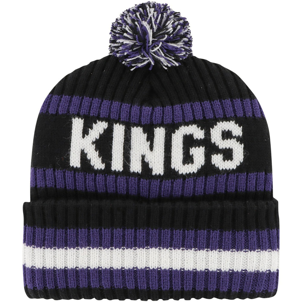 Sacramento Kings '47 Bering Cuffed Knit Hat with Pom Black - 47 brand outlet