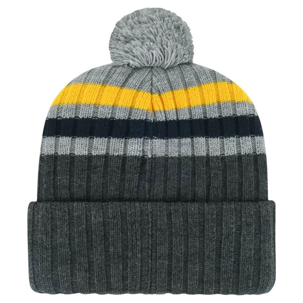 Nashville Predators '47 Stack Patch Cuffed Knit Hat with Pom - Gray | US 200568086
