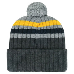 Nashville Predators '47 Stack Patch Cuffed Knit Hat with Pom - Gray | US 200568086