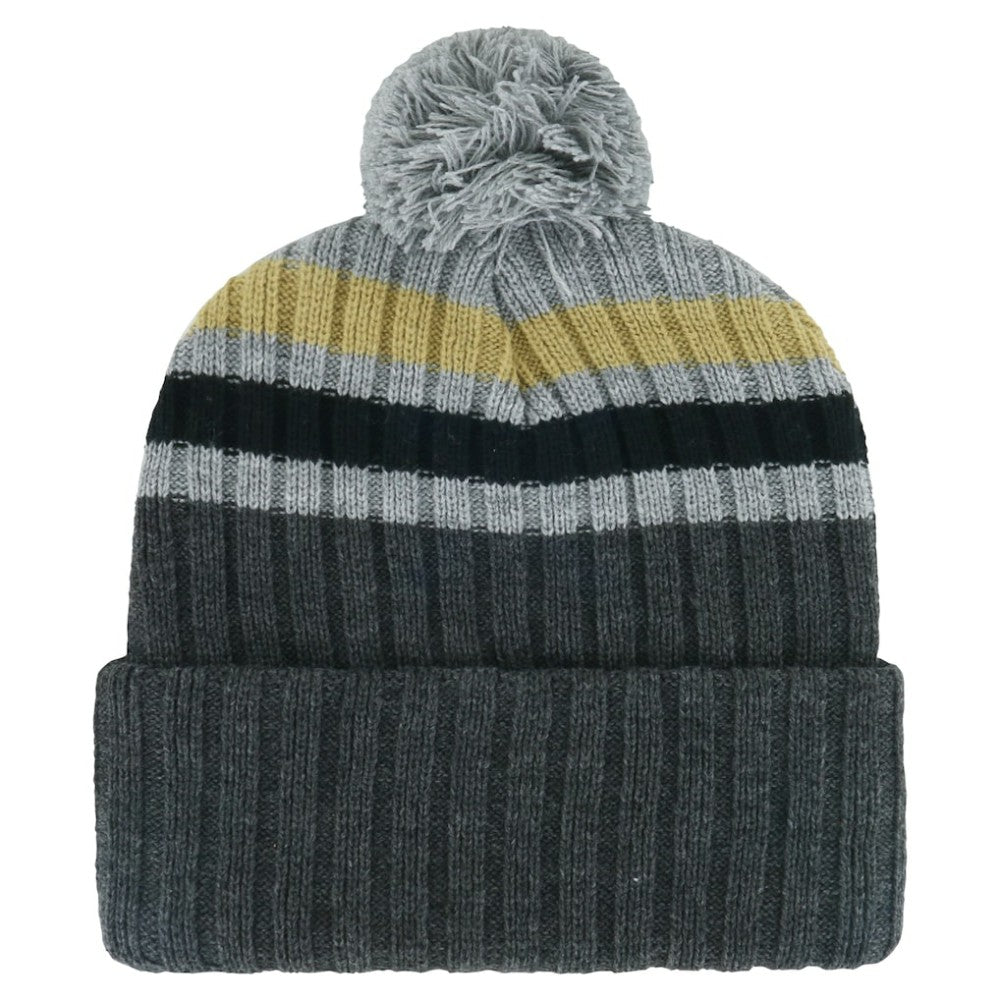 Vegas Golden Knights '47 Stack Patch Cuffed Knit Hat with Pom - Gray | US 200568096