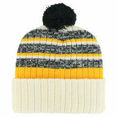Pittsburgh Penguins '47 Tavern Cuffed Knit Hat with Pom - Cream | US 200568111