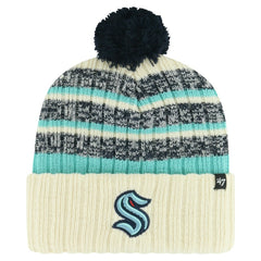 Seattle Kraken '47 Tavern Cuffed Knit Hat with Pom - Cream | US 200568112