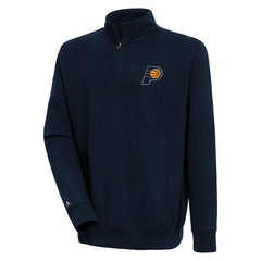 Indiana Pacers Antigua Victory Quarter-Zip Pullover Top Navy
