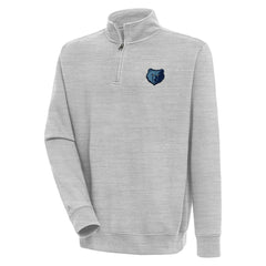 Memphis Grizzlies Antigua Victory Quarter-Zip Pullover Top Heather Gray outlet
