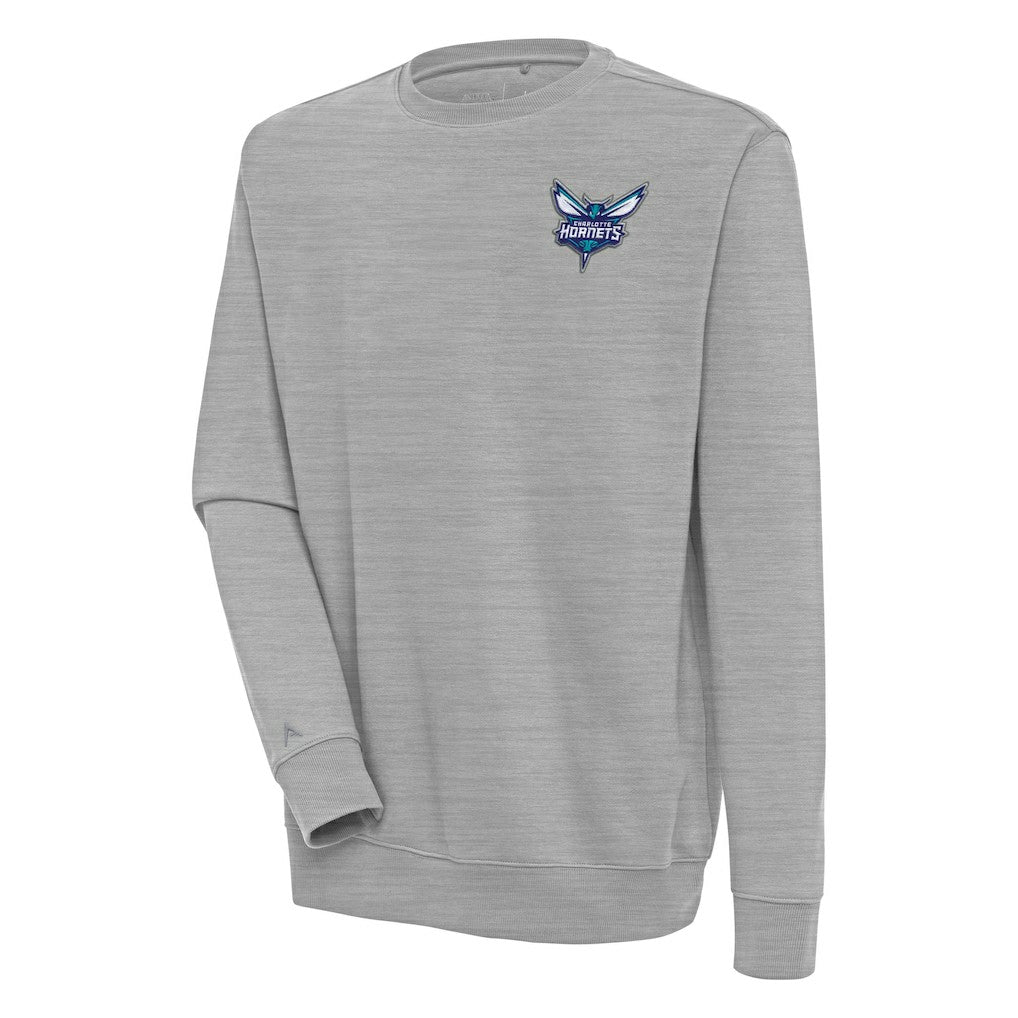 Charlotte Hornets Antigua Victory Pullover Sweatshirt Heather Gray