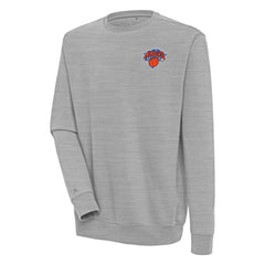 New York Knicks Antigua Victory Pullover Sweatshirt Heather Gray outlet