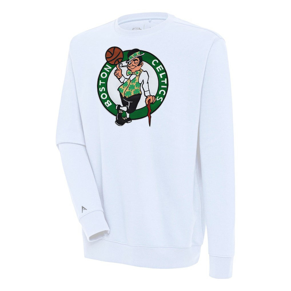 Boston Celtics Antigua Victory Pullover Sweatshirt White