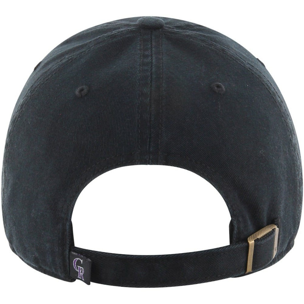 Colorado Rockies '47 Youth Clean Up Adjustable Hat - Black Hats