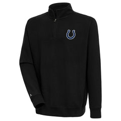 Indianapolis Colts Antigua Victory Quarter-Zip Pullover Top - Black Pullover