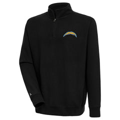 Los Angeles Chargers Antigua Victory Quarter-Zip Pullover Top - Black Pullover