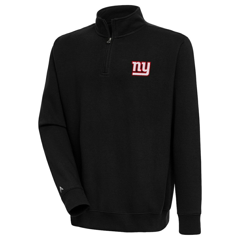 New York Giants Antigua Victory Quarter-Zip Pullover Top - Black Pullover