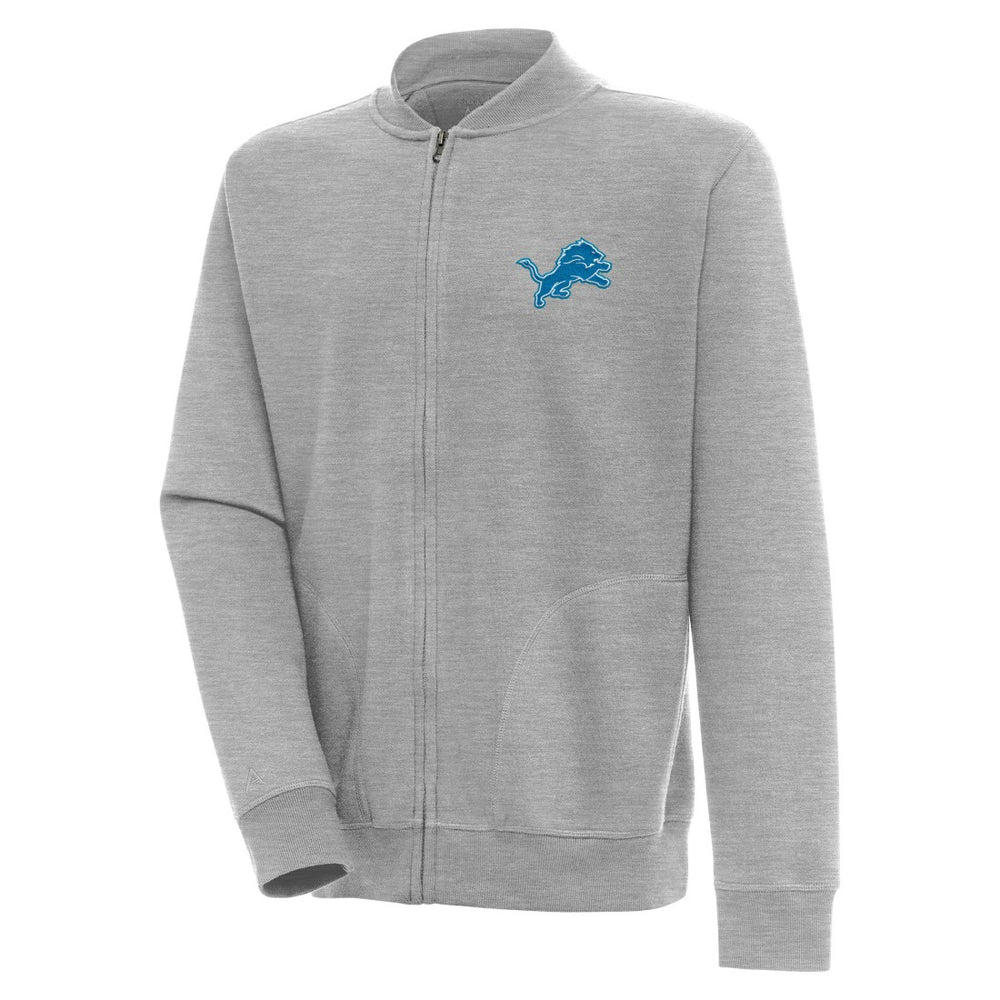 Detroit Lions Antigua Victory Full-Zip Jacket - Heather Gray Jackets