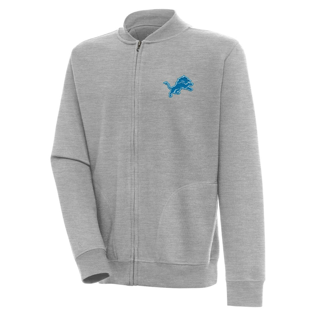 Detroit Lions Antigua Victory Full-Zip Jacket - Heather Gray Jackets
