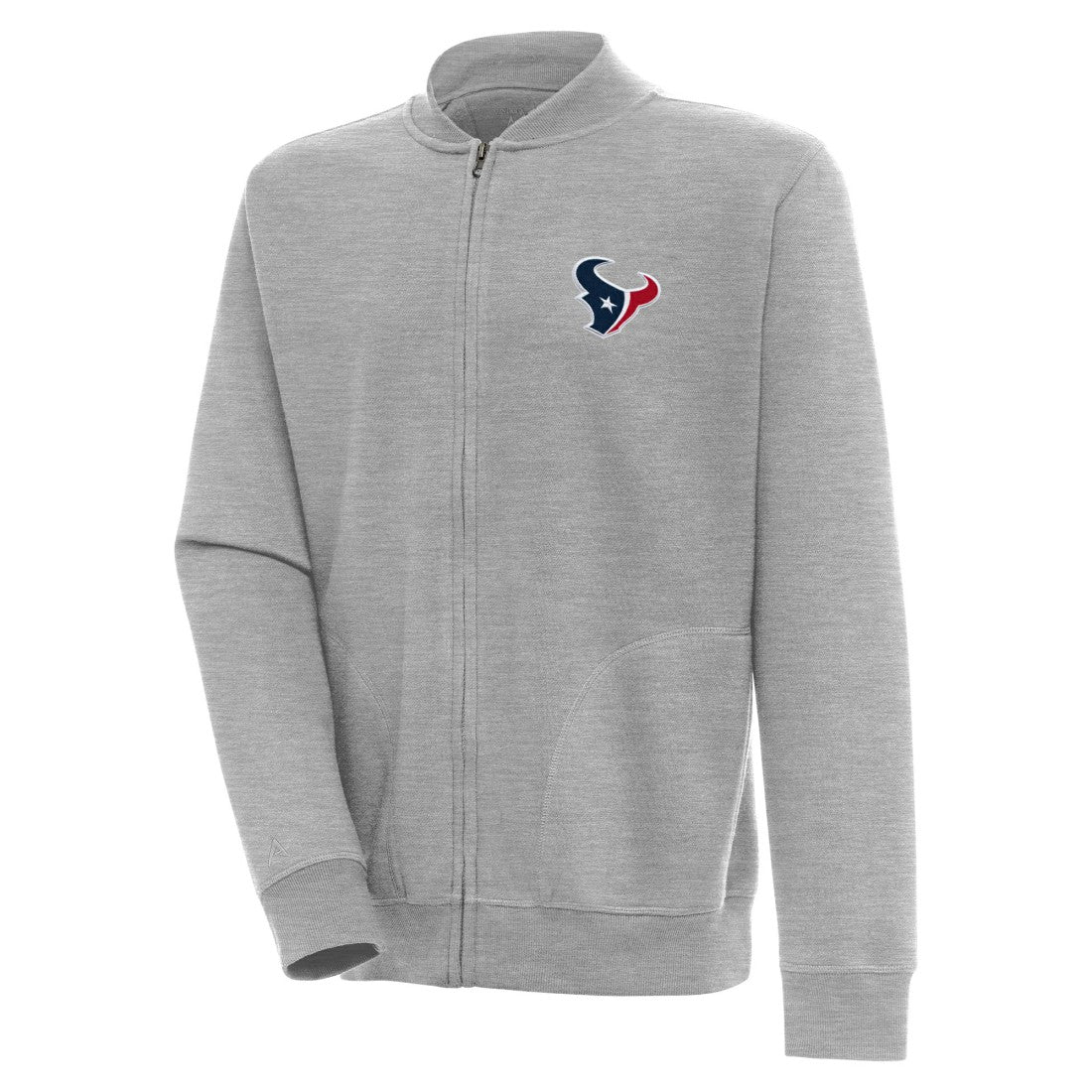 Houston Texans Antigua Victory Full-Zip Jacket - Heather Gray Jackets