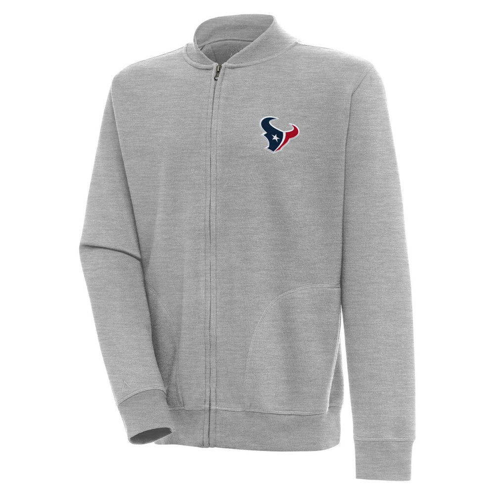 Houston Texans Antigua Victory Full-Zip Jacket - Heather Gray Jackets