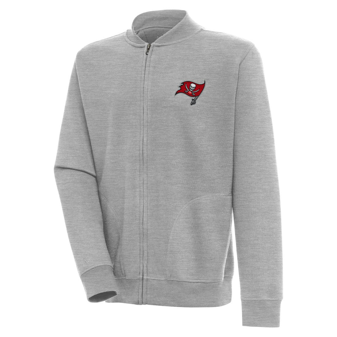 Tampa Bay Buccaneers Antigua Victory Full-Zip Jacket - Heather Gray Jackets