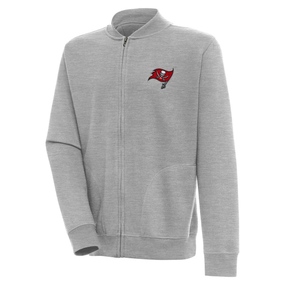 Tampa Bay Buccaneers Antigua Victory Full-Zip Jacket - Heather Gray Jackets