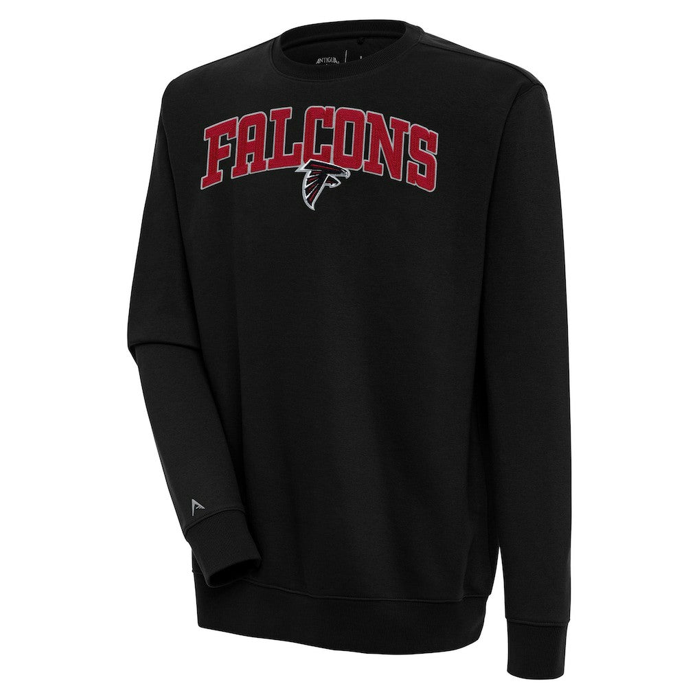 Atlanta Falcons Antigua Victory Chenille Pullover Sweatshirt - Black Pullover