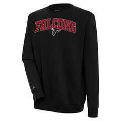 Atlanta Falcons Antigua Victory Chenille Pullover Sweatshirt - Black Pullover