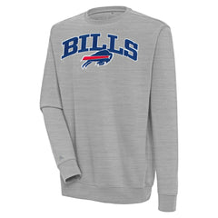 Buffalo Bills Antigua Victory Chenille Pullover Sweatshirt - Heather Gray Pullover