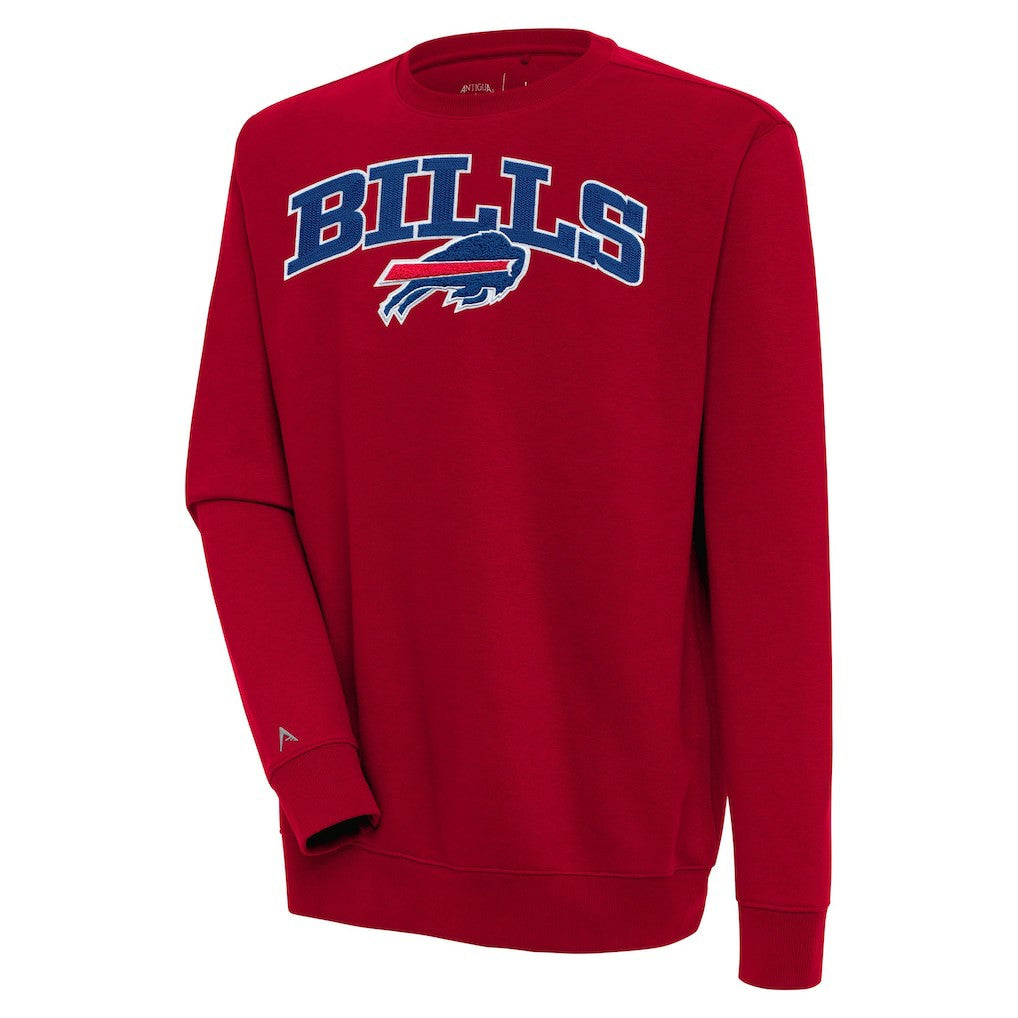 Buffalo Bills Antigua Victory Chenille Pullover Sweatshirt - Red Pullover