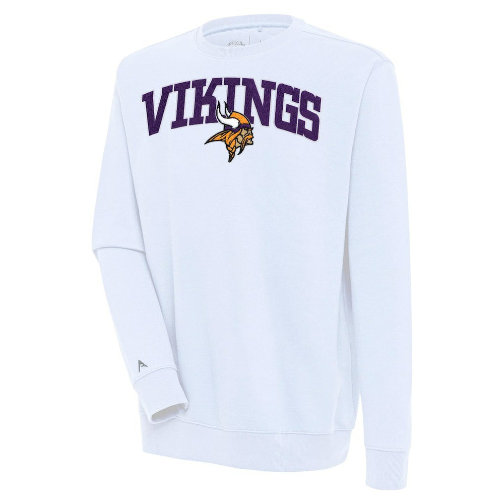 Minnesota Vikings Antigua Victory Chenille Pullover Sweatshirt - White Pullover