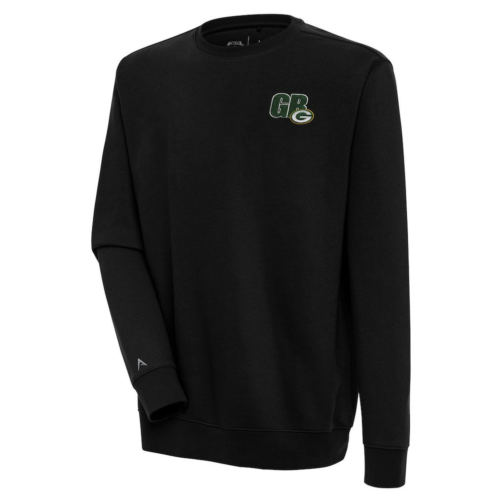 Green Bay Packers Antigua Victory Pullover Sweatshirt - Black Pullover