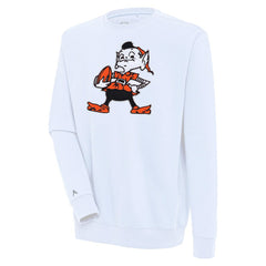 Cleveland Browns Antigua Victory Pullover Sweatshirt - White Pullover