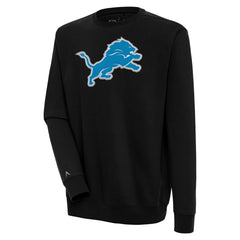 Detroit Lions Antigua Victory Pullover Sweatshirt - Black Pullover