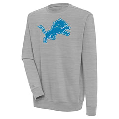 Detroit Lions Antigua Victory Pullover Sweatshirt - Heather Gray Pullover